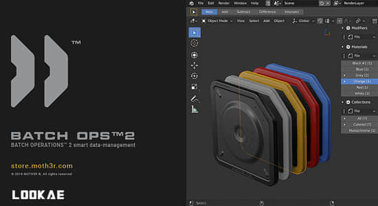 Blender插件-数据管理器工具 Batch Operations V1.12-精品资源站