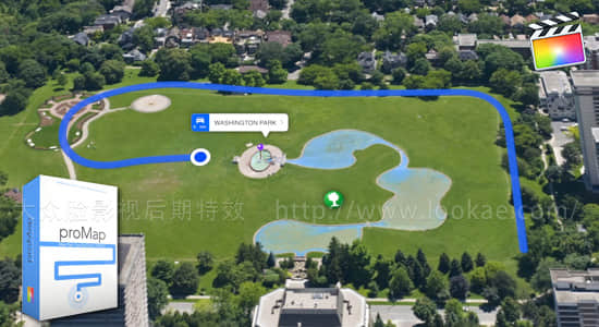FCPX插件-地图导航线路运动轨迹位置坐标地点标注动画工具 ProMap +使用教程-精品资源站
