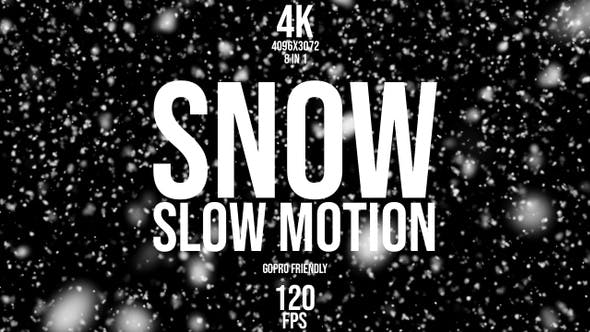 4K视频素材-8组高帧率下雪雪花飘舞可循环动画素材 Snow 120 fps-精品资源站