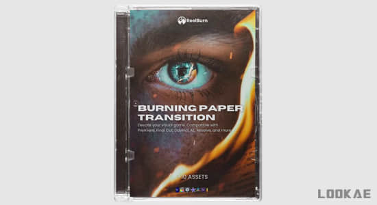 4K视频素材-10组纸张燃烧转场过渡动画 Burning Paper Transitions-精品资源站