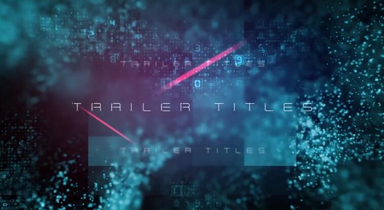 AE模板 大气数码科技感介绍展示预告片头Trailer Titles