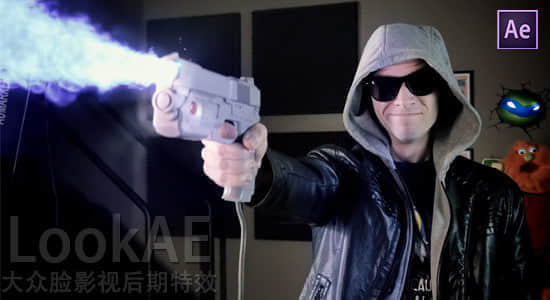 AE教程：手枪发射能量动作合成教程 Captain Cold’s Gun After Effects Tutorial-精品资源站