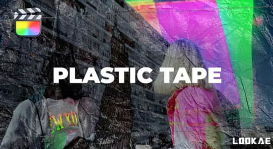 FCPX插件-15个塑料胶带混乱视觉转场动画预设 Plastic Tape Transitions-精品资源站