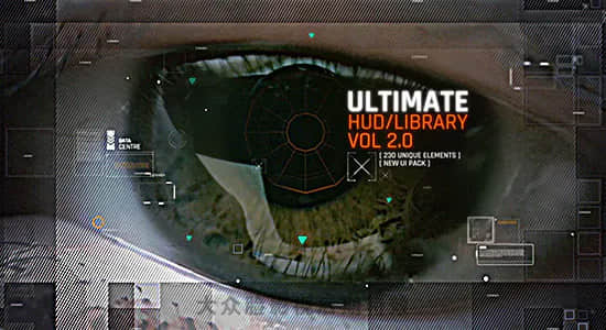 4K视频素材-11组科技感HUD信息数据UI屏幕元素动画 HUD Ultimate Library Pack 3-精品资源站