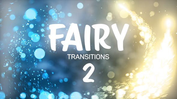 PR模板-25种精美漂亮魔法粒子拖尾转场特效(含音效) Fairy Transitions 2-精品资源站