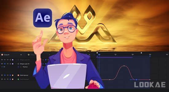 AE教程-制作日出射线LOGO标志动画(英文字幕) How To Create A Sunrise Logo Animation-精品资源站