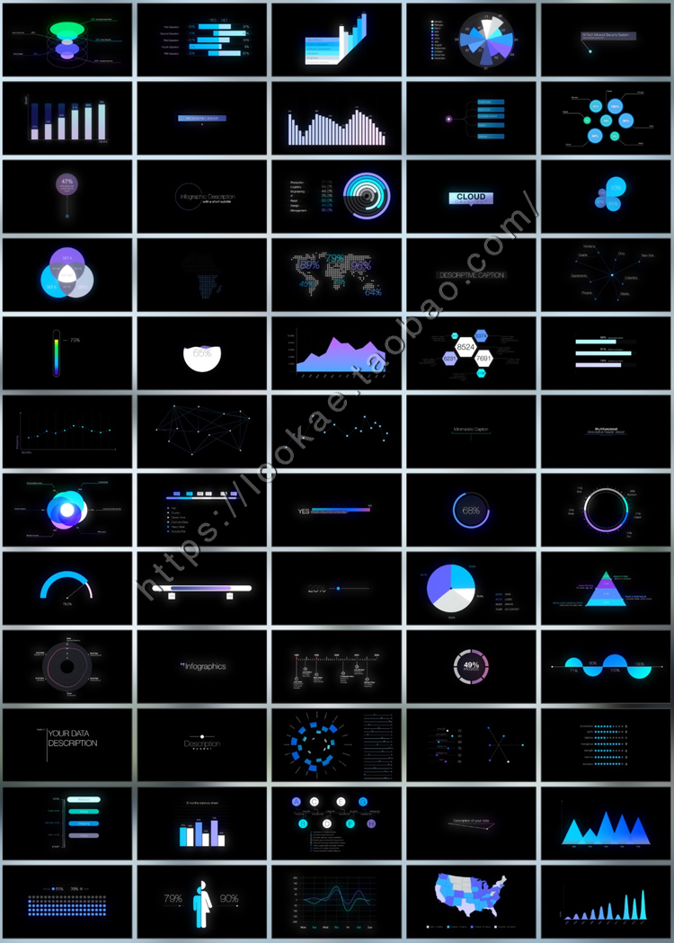 FCPX插件-60种公司企业信息数据图表动画 mInfographics V1+使用教程-LookAE.com FCPX插件-60种公司企业信息数据图表动画 mInfographics V1+使用教程