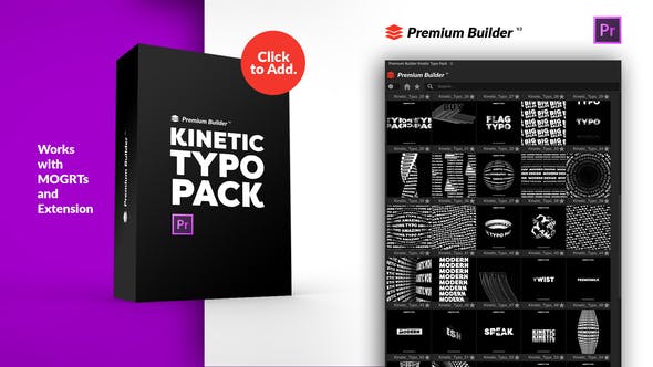 PR脚本-130个创意动态文字标题排版动画预设 Kinetic Typo Pack-精品资源站