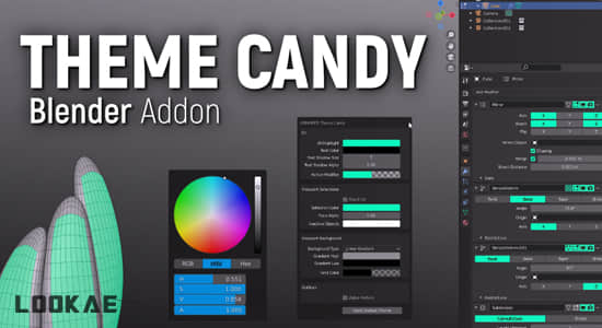 Blender插件-一键更换UI主题配色 Theme Candy v1.4.1-精品资源站