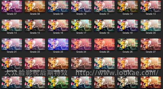 FCPX调色插件：40种分级调色插件 FCPeffects – Color Command Pro Grades-精品资源站