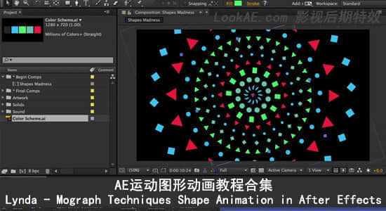AE运动图形动画教程合集 Lynda – Mograph Techniques Shape Animation-精品资源站
