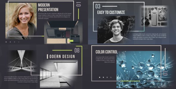 AE模板-现代流行公司企业商务宣传图文包装 Modern Presentation-精品资源站