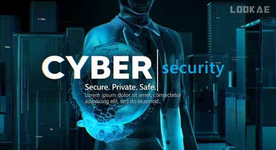 AE模板-未来科技感网络安全展示介绍开场动画 Cyber Security Opener 2-精品资源站