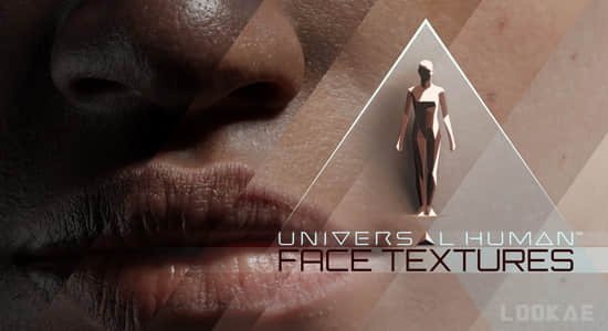 人脸皮肤贴图纹理素材Blender预设 Universal Human Face Textures 1.0-精品资源站