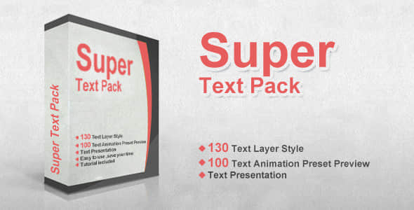 AE预设：超级文字特效合集包 Super Text Pack-精品资源站
