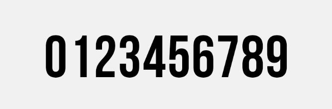 数字价格字体6款免费可商用