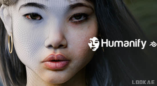 Blender插件-快速生成逼真人体面部身体手脚皮肤着色器预设 Humanify V1.0+视频教程-精品资源站