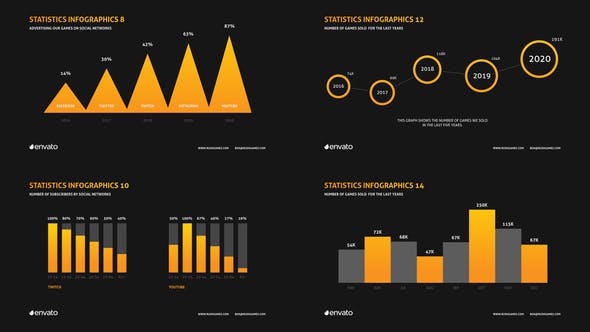 AE模板-商务企业公司信息数据统计图文报表展示 Company Infographics Presentation-精品资源站