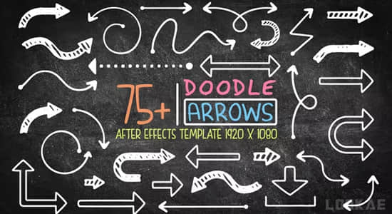 75种手绘涂鸦箭头指示动画AE模板 Doodle Arrow Pack-精品资源站