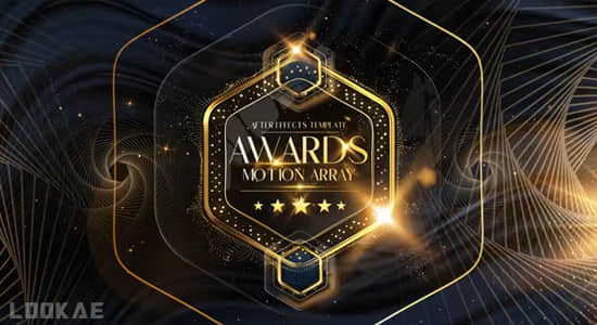 AE模板-金色颁奖典礼栏目包装开场介绍片头 Awards pack-精品资源站