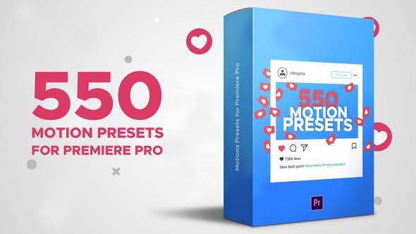 PR模板-550种图层出入动画动作预设-适合视频图片LOGO文字等 Motion Presets for Premiere Pro-精品资源站
