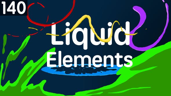 4K视频素材/AE模板-140个液体MG运动图形流体动画 Liquid Elements-精品资源站