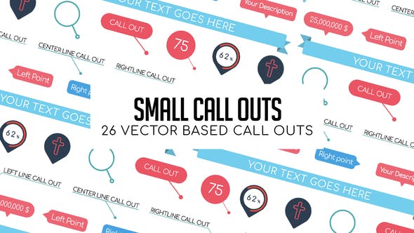 AE模板-弹出框标签指示线呼出图标动画 Small Call Outs-精品资源站