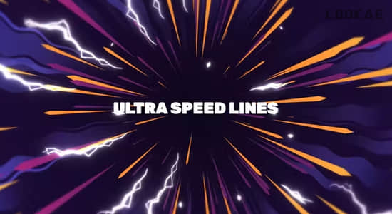 二维卡通动漫能量速度线背景动画AE模板 Ultra Speed Lines-精品资源站