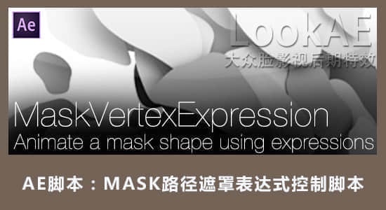 AE脚本：MASK路径遮罩表达式控制脚本 Aescripts Mask Vertex Expression V3.0-精品资源站
