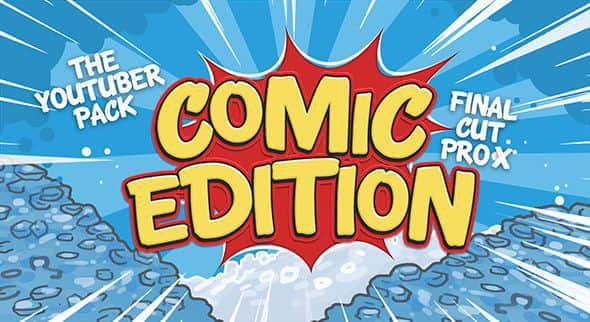FCPX插件：卡通动漫LOGO标题转场字幕条包装动画包 Comic Edition + 使用教程-精品资源站