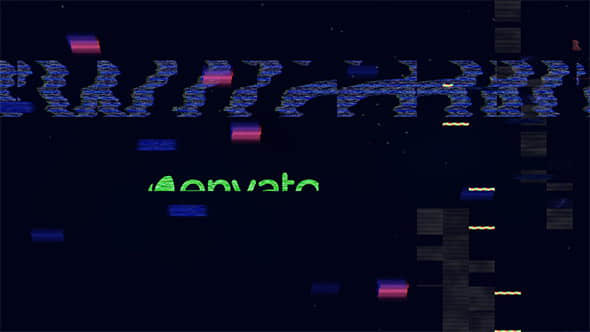 Apple Motion模板：信号故障干扰LOGO标志片头 Glitch Logo-精品资源站