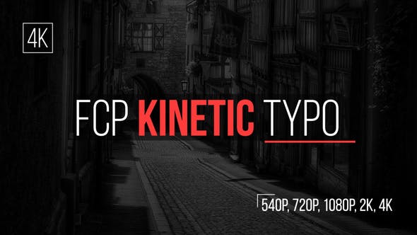 FCPX插件-36种动态文字标题排版动画 FCP Kinetic Typo-精品资源站
