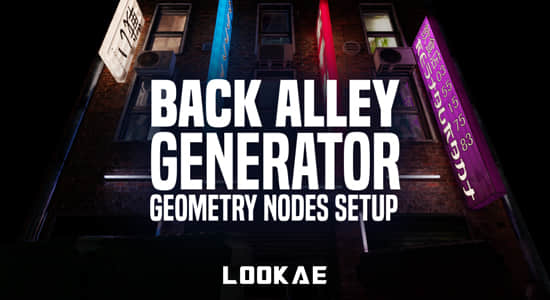 快速生成街道楼房巷子Blender插件 Back Alley Generator v1.1-精品资源站