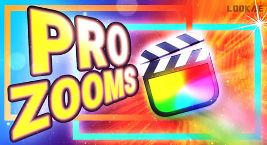 FCPX插件-模拟摄像机推拉摇晃对焦移动运镜动画 Pro Zooms-精品资源站