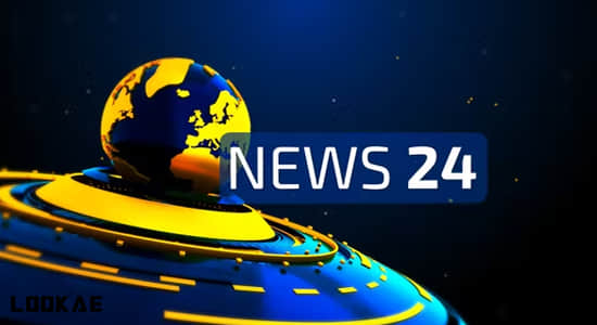 AE模板-三维地球电视频道新闻开场片头News Opener V2-精品资源站