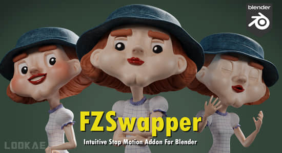Blender插件-为角色构建可交换资源动画工具 FZSwapper v1.6-精品资源站