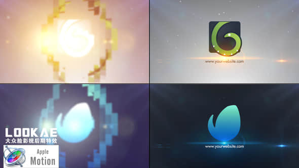 Apple Motion模板：简洁明亮光效LOGO标志片头 Simple Logo Animation-精品资源站