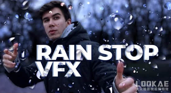 AE教程-控制下雨雨滴静止悬停特效制作 Rain Stop VFX for Beginners to After Effects-精品资源站