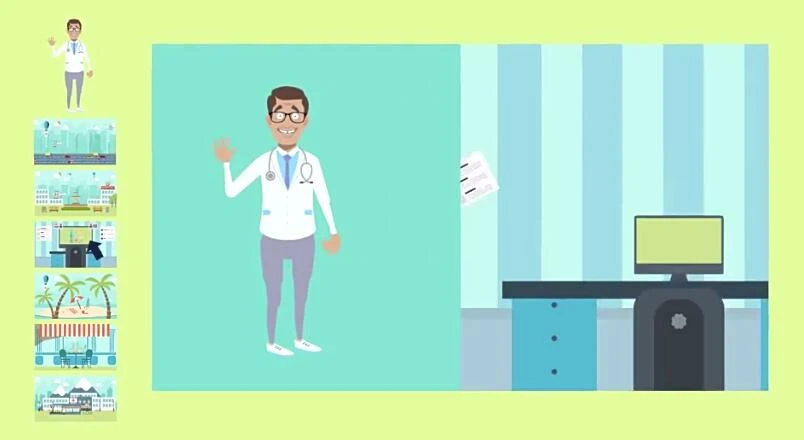 AE模板 320个医疗角色人物场景MG动画工具包 Medical Explainer Toolkit