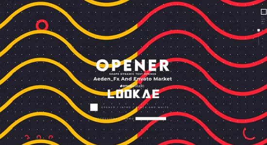 AE模板-创意时尚图形图文快闪介绍展示片头 Shape Intro-精品资源站