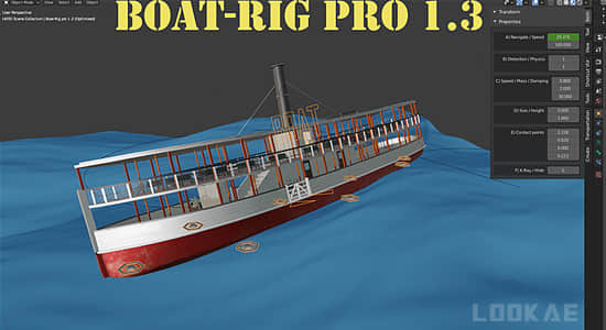 Blender插件-船只绑定专业版工具 Boat-Rig Pro V1.3b-精品资源站