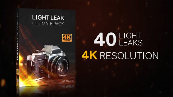 4K视频素材-40个镜头漏光炫光闪烁动画 Light Leaks-精品资源站