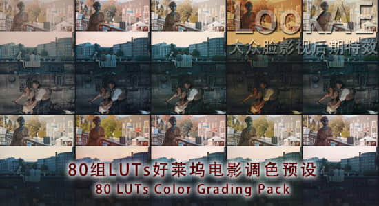 Win/Mac版：80组LUTs好莱坞电影胶片调色预设 80 LUTs Color Grading Pack-精品资源站