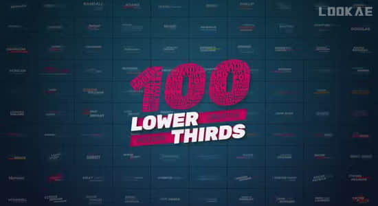 AE模板-100个现代时尚文字标题字幕条动画 Lower Thirds-精品资源站