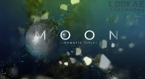 AE模板-神奇太空地球行星文字标题片头开场 Fantastic Moon Movie Titles-精品资源站