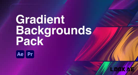 AE/PR模板-50组创意抽象渐变图形背景动画 Gradient Backgrounds Pack-精品资源站